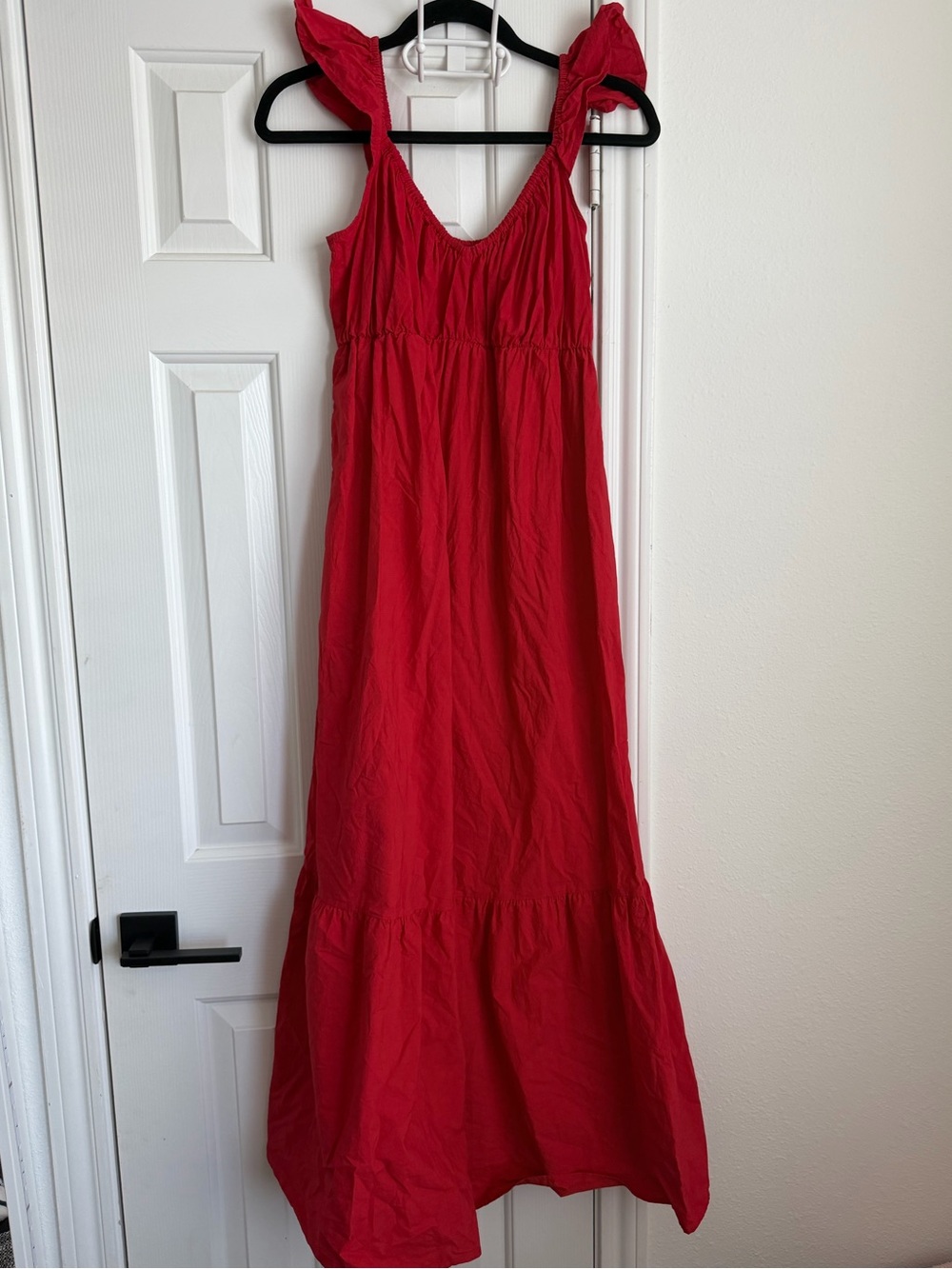 Universal Thread Red Ruffle Strap Maxi Dress